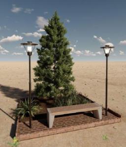 Artist conception of an individual "waffle" with smart tree technology