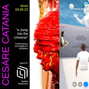 "Un saut dans l'univers" Exposition d'art contemporain et numérique de l'artiste Cesare Catania hébergée dans Spatial