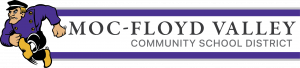 MOC Floyd Valley Mascot with text MOC Floyd Valley Community School District