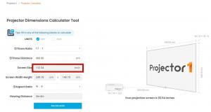 Projector calculator