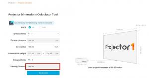 Projector calculator of projector1