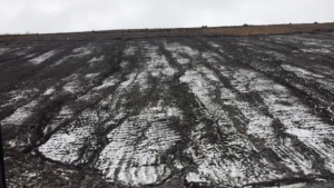 Eroded slopes at Lordstown Landfill