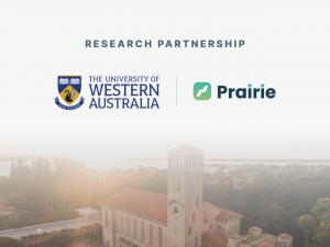 UWA and Prairie logos below the words Research Partnership