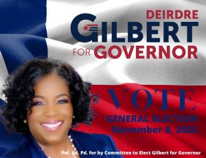 Deirdre Gilbert, First Gubernatorial Campaign Stop in Forth Worth, Texas