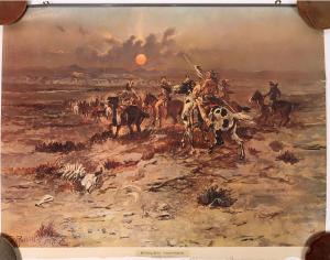 Lot 4234 is a group of seven prints by the famed Western artist Charles M. Russell (1864-1926), each one rolled up (est. $300-$400).
