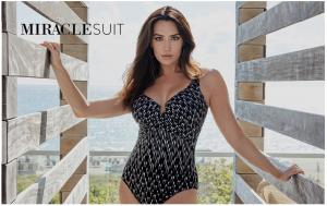 The gorgeous model Donna Feldman in a Miraclesuit Bathing suit