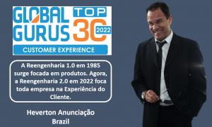 A Reengenharia 1.0 em 1985 surge focada em produtos. Agora, a Reengenharia 2.0 em 2022 foca toda empresa na Experiência do Cliente.