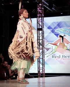 Photo of a Native American Dancer at the Phoenix Fashion Week.