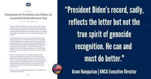 ANCA Urges President Biden to Transform Armenian Genocide Recognition into Concrete Action