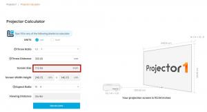 Projector calculator