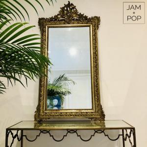 Antique Gilt Mirror and Painting