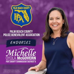 Palm Beach County Police Benevolent Association Endorses Michelle Oyola McGovern for PBC Commission, District 6