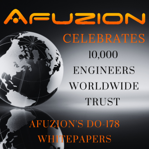 alt="AFuzion celebrates 10,000 global engineer DO-178 whitepaper downloads"