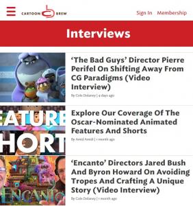 animation cartoon industry interviews and media