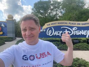 GOUSA's John Paul Moran in front of the Disney Sign in Orlando