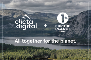 CLICTA DIGITAL AGENCY PLEDGES 1% OF ALL SALES TO ENVIRONMENTAL CAUSES, PARTNERS WITH 1% FOR THE PLANET