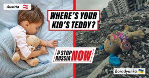 #StopRussiaNOW billboards all around Europe