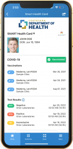 Digital COVID-19 Vaccination and PCR Test Results in LA Wallet