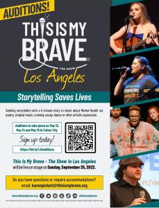 Mental health nonprofit sets auditions for story-telling event in Los Angeles