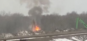 Digger fire at Lordstown Landfill