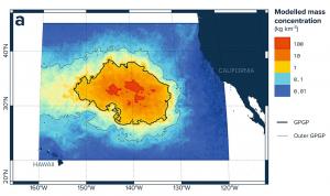 great pacific garbage patch map