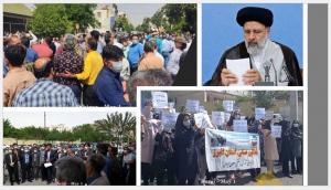 On Sunday, the teachers were chanting, “Raisi you illiterate, the teachers’ movement is ready for an uprising,” referring to regime president Ebrahim Raisi, who is regularly mocked by Iranians for his low academic pedigree.