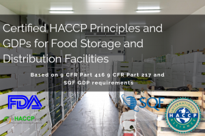 Certified HACCP Prtinciples and GDPs forFood Storage and Distribution