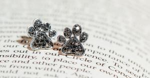 Paw Shaped Stud Earrings