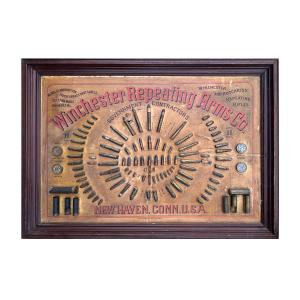 Extremely rare Winchester cartridge board from circa 1884 – one of the most sought after, iconic examples of American sporting advertising (CA$70,800).