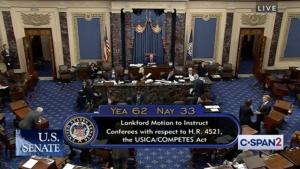 The U.S. Senate passed two motions on Wednesday, May 4, sending a strong message with firm bipartisan support demanding sanctions on the Iranian regime’s Central Bank, and the  (IRGC) remain on the State Department’s list of (FTO).