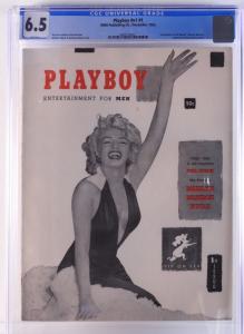 Copy of volume 1 #1 of Playboy magazine (December 1953), featuring the iconic color nude photo of Marilyn Monroe (est. $4,000-$6,000).