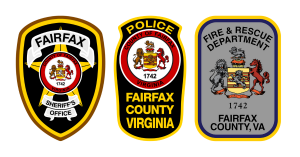 Fairfax County Sheriff's Office, Police Department, and Fire and Rescue Department Patches