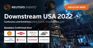 Downstream USA 2022 banner that lists several companies represented by guest speakers.