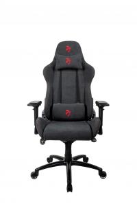 It sports an Automobile Grade PU Leather or Premium Upholstery Soft Fabric exterior and is padded with cold-cured molded foam for extra comfort and ergonomic support for long sessions.