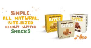 Bite-sized peanut butter snacks with a cork-like shape in three different flavors: Original, Cocoa Crunch and Cinnamon Oat