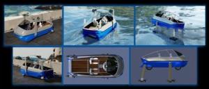 Trident LS-1 Hydrofoil Enhanced Amphibious Autocycle - Computer-generated concept model