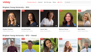 Utah College Undergrads are on VIDSIG.com