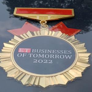 Trophy received from ET Now Business Tomorrow-2022