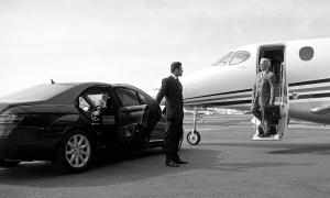 Private Jet Customer getting a ride at Teterboro Airport