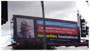 A Billboard Is up in WA Speaker Laurie Jinkins’ District to Protest Her Decision To Kill Chinese American History Month