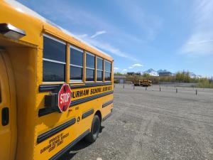 Durham School Services school bus in Wasilla, AK.