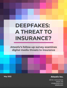Deepfake in Insurance 2022 survey report cover art