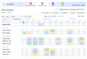 Stay in Control of Work Scheduling with actiPLANS