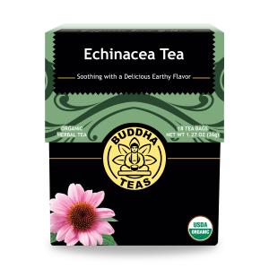 Buddha Teas’ new Echinacea Tea is soothing and earthy in flavor, with all the health benefits of the echinacea flower in supporting the immune system.