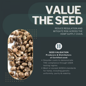 AOSCA Certified Industrial Hemp Seed Grain and Fiber