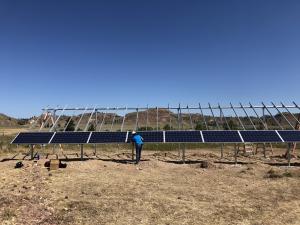 Solar array built by Native Americans