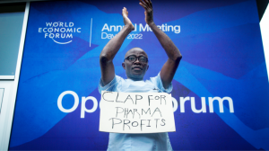 Liberian nurse protests block on vaccine patents by ‘applauding Pharma’ CEOs at Davos for pandemic payouts