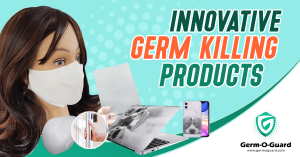 Germ-O-Guard protective masks. surface protector skins, electronic device protector skins, door handle protectors