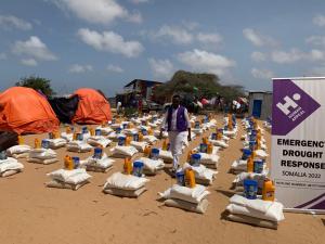 Human Appeal distributes food parcels to 100 families in Somalia displaced by drought as part of its Horn Of Africa Emergency Appeal