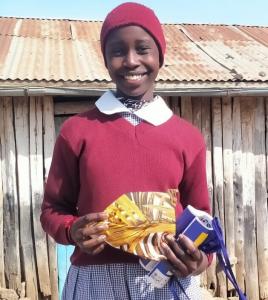 Kenyan girl with kit
